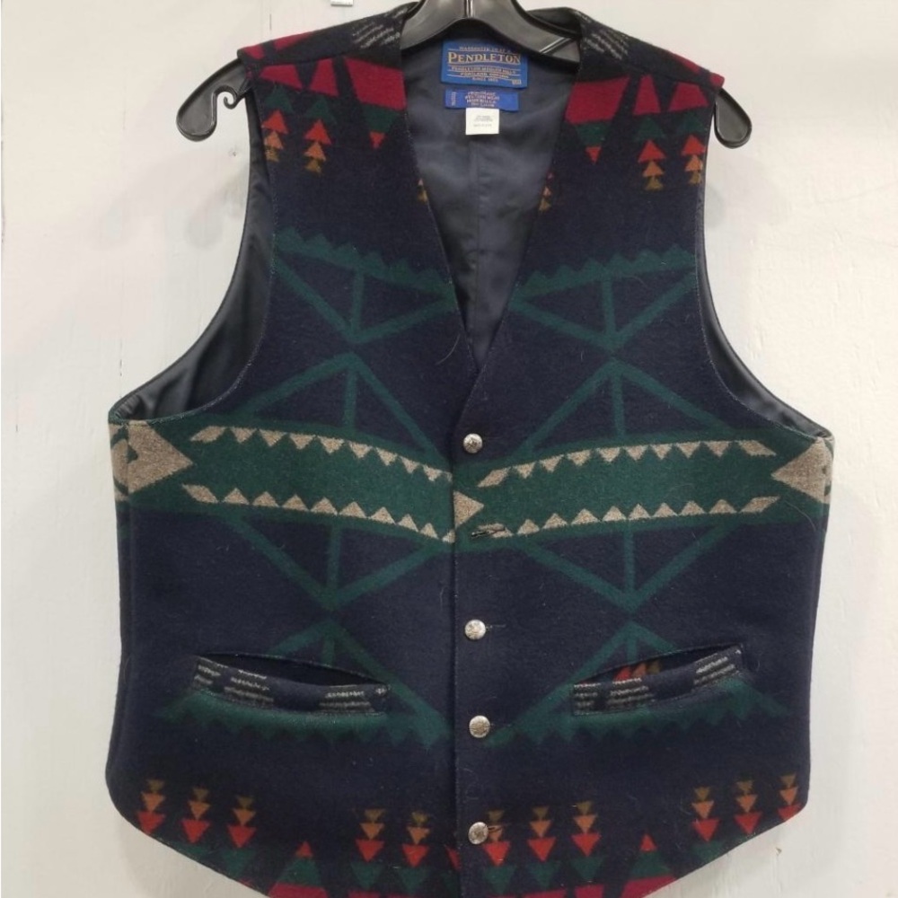 Vintage Pendleton High Grade Western Wear Wool Blend Vest Men's 42